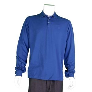 MCGEORGE Long Sleeve Polo w/ Tags, Blue, Size XXL